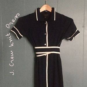J. Crew Navy Knit Midi Dress